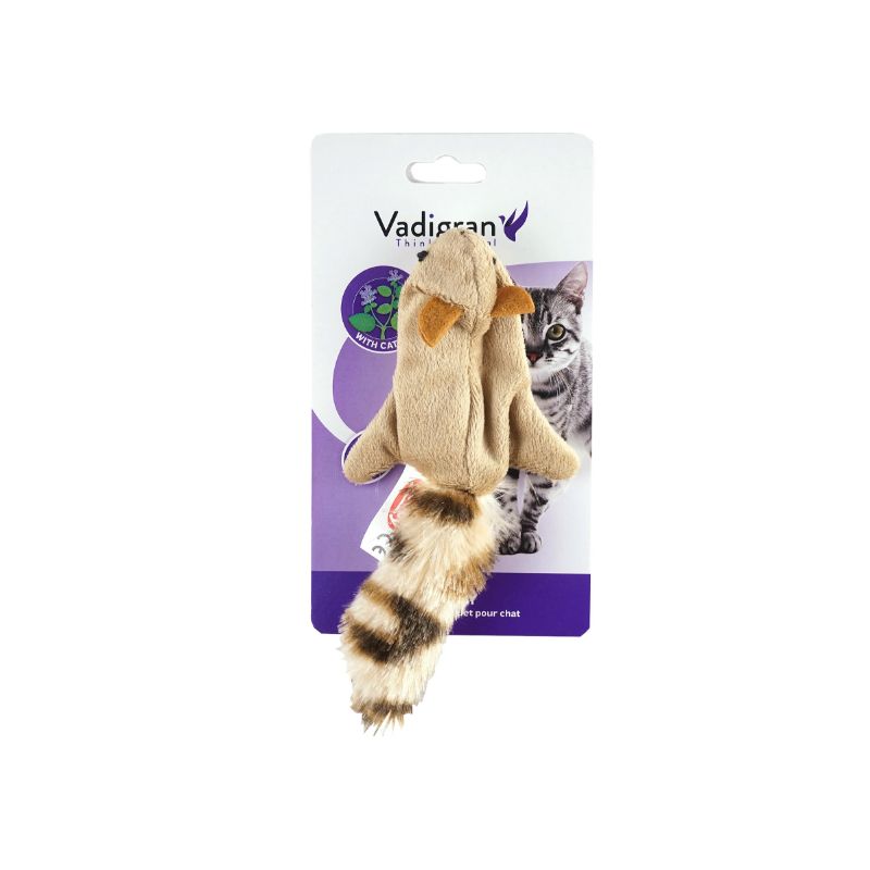 VADIGRAN Cat Toy Flying Squirrel Catnip voverė 10.5cm 2vnt